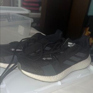 Adidas Black and White Athletic Sneakers